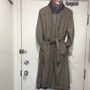 VINTAGE RAIN MASTER By BIS BELTED TRENCH COATS SIZE L